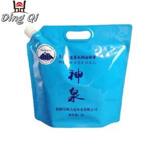 Wholesale 5L custom printed food grade spout pouch with handle