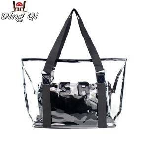 Wholesale women transparent plastic pvc handbag