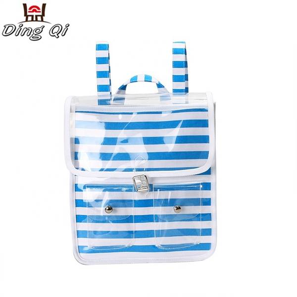 PVC material colorful waterproof clear backpack wholesale clear backpack for kids