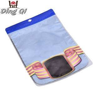 Customized high quality travel  ziplock PVC clothes packaging bag underwear bag
