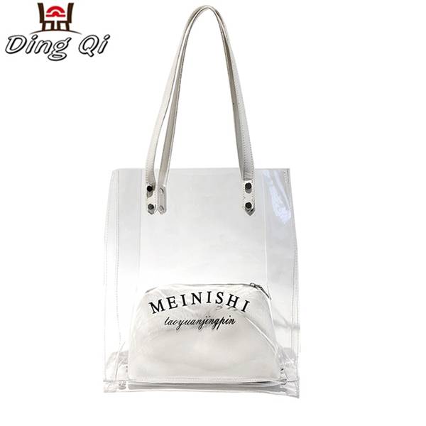 High quality fashion transparent pvc waterproof handbag
