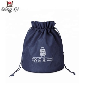 Waterproof round bottom nylon drawstring storage bag with custom logo