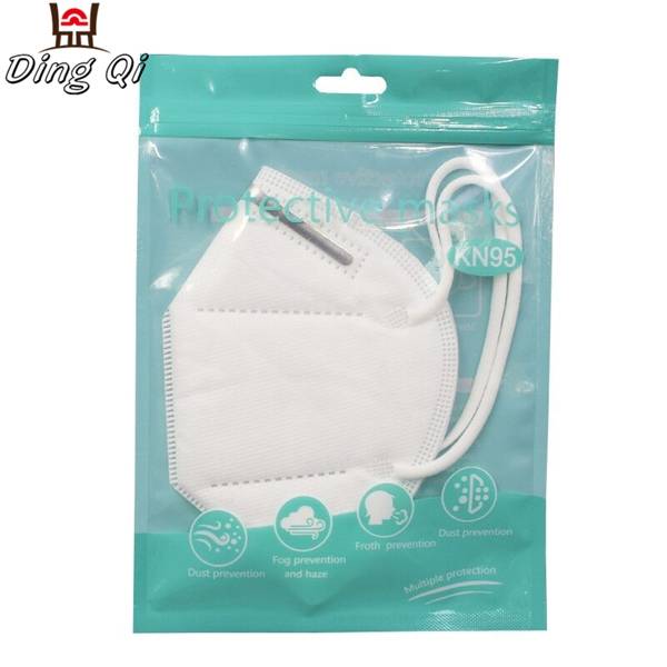 Wholesale disposable plastic ziplock bag for medical KN95 face mask