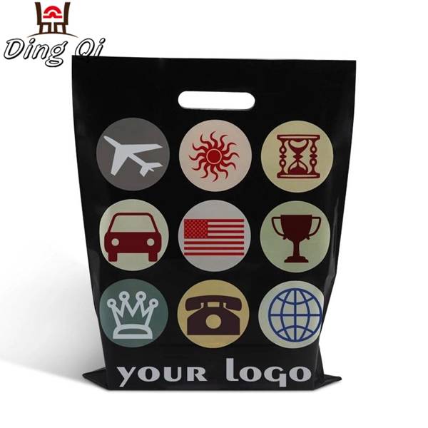 Wholesale HDPE material custom logo printed plastic bag for clothes