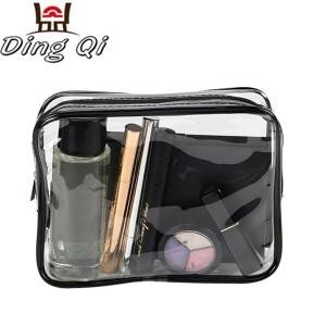 Custom pvc transparent makeup pouch bag clear