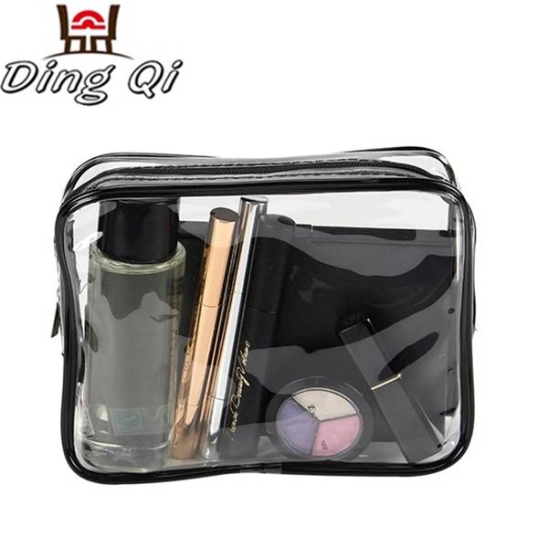 Custom pvc transparent makeup pouch bag clear