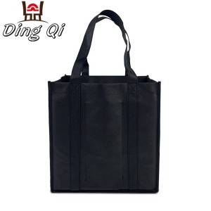 Black reusable laminated polypropylene non woven bags
