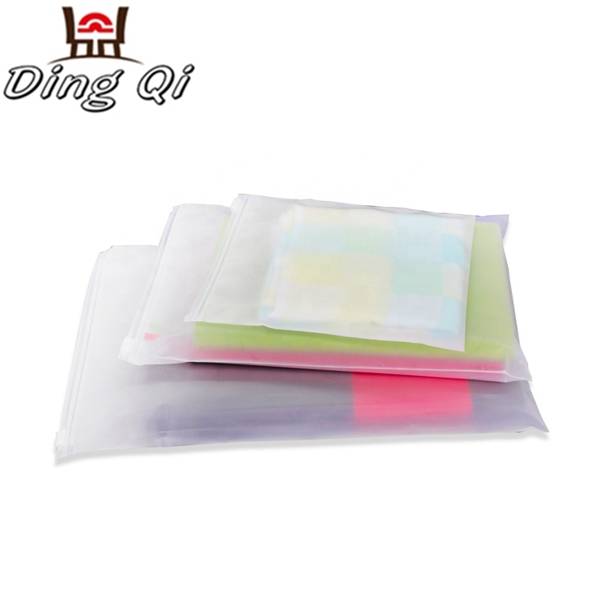 Frosted transparent pvc ziplock bag clothes packaging bag with your own logo