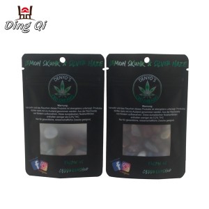Customized mylar plastic cookies packaging bags with window