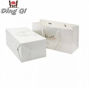 Custom personalised printer private label eco-friendly coated white food bakery packing paper bag