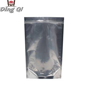 Stock aluminum foil stand up pouch with zipper