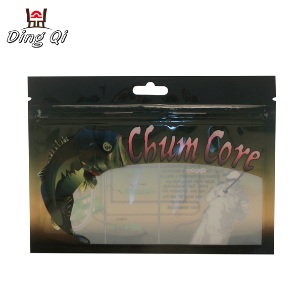 Resealable fishing lure plastic packing bag
