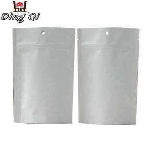 White stand up pouches with zipper