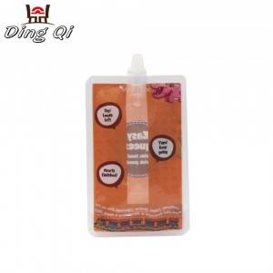 Custom infantile food baby feeding squeeze liquid pouches packaging with window