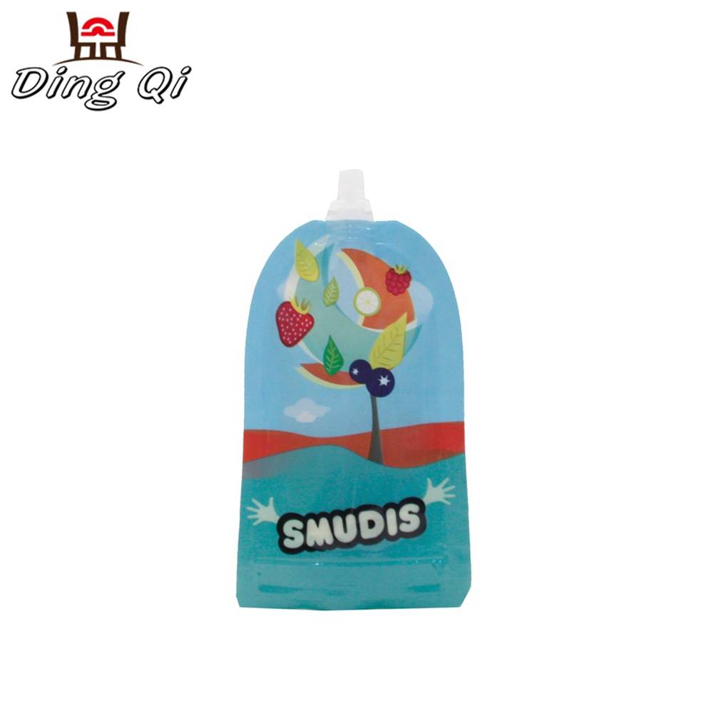 Custom print reusable baby food storage squeeze pouch food grade liquid packaging bag