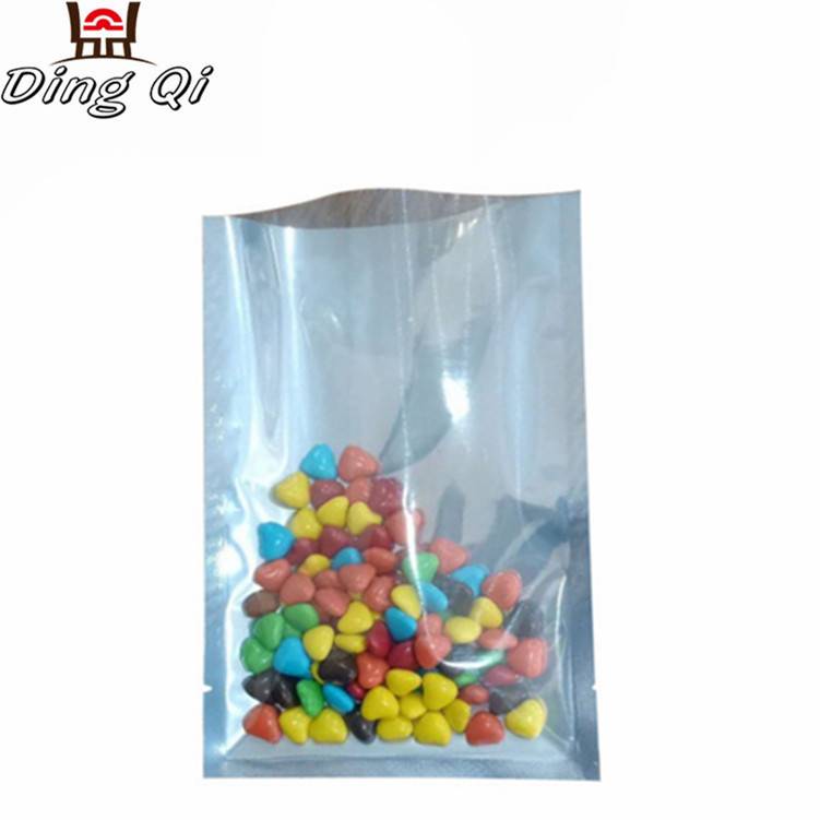Stock foil three side seal plastic vacuum bags with window
