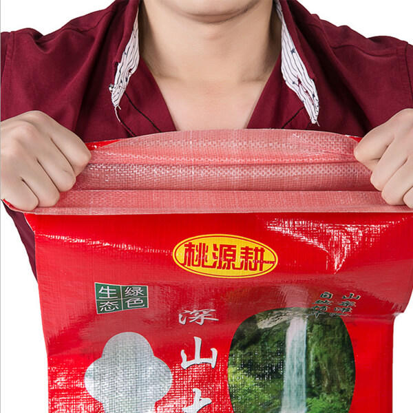 Le riz 25kg 50kg de gros sac tissé d'emballage plastique BOPP/sac
