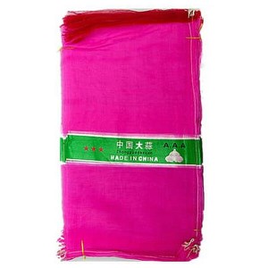Pink Nylon Small Mesh Väskor för vitlök och lök