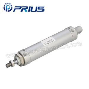 Round Stainless Steel Mini Air Cylinder CRDSW Type With akaberekera 32 - 63mm