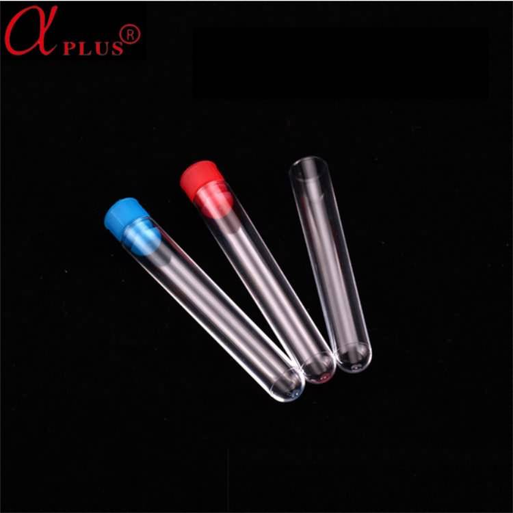 Lab supplies cheap clear plastic test tube with screw cap