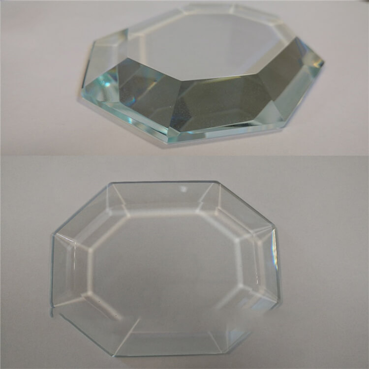 Wholesale Clear Bevel Edge Glass Square Circular Plates