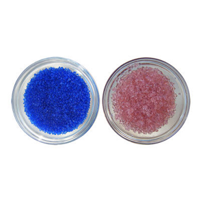 Blue discolored silica gel
