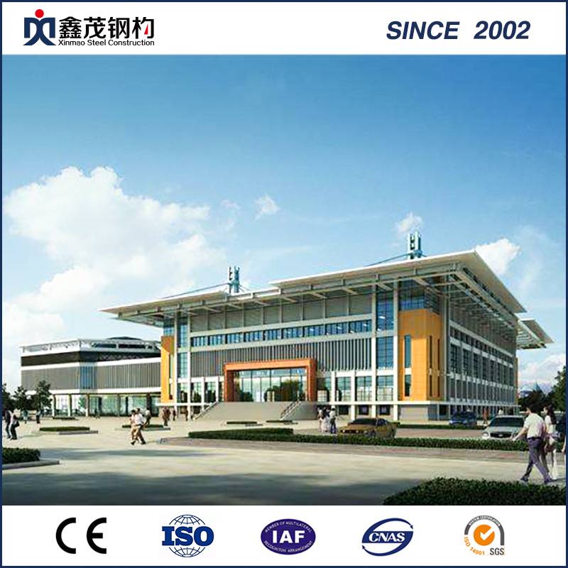 Glass Curtain Wall Steel Structure 4s Car Exhibition Hall