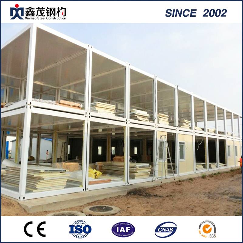 Workers Dormitory Container Camp on Construction Site