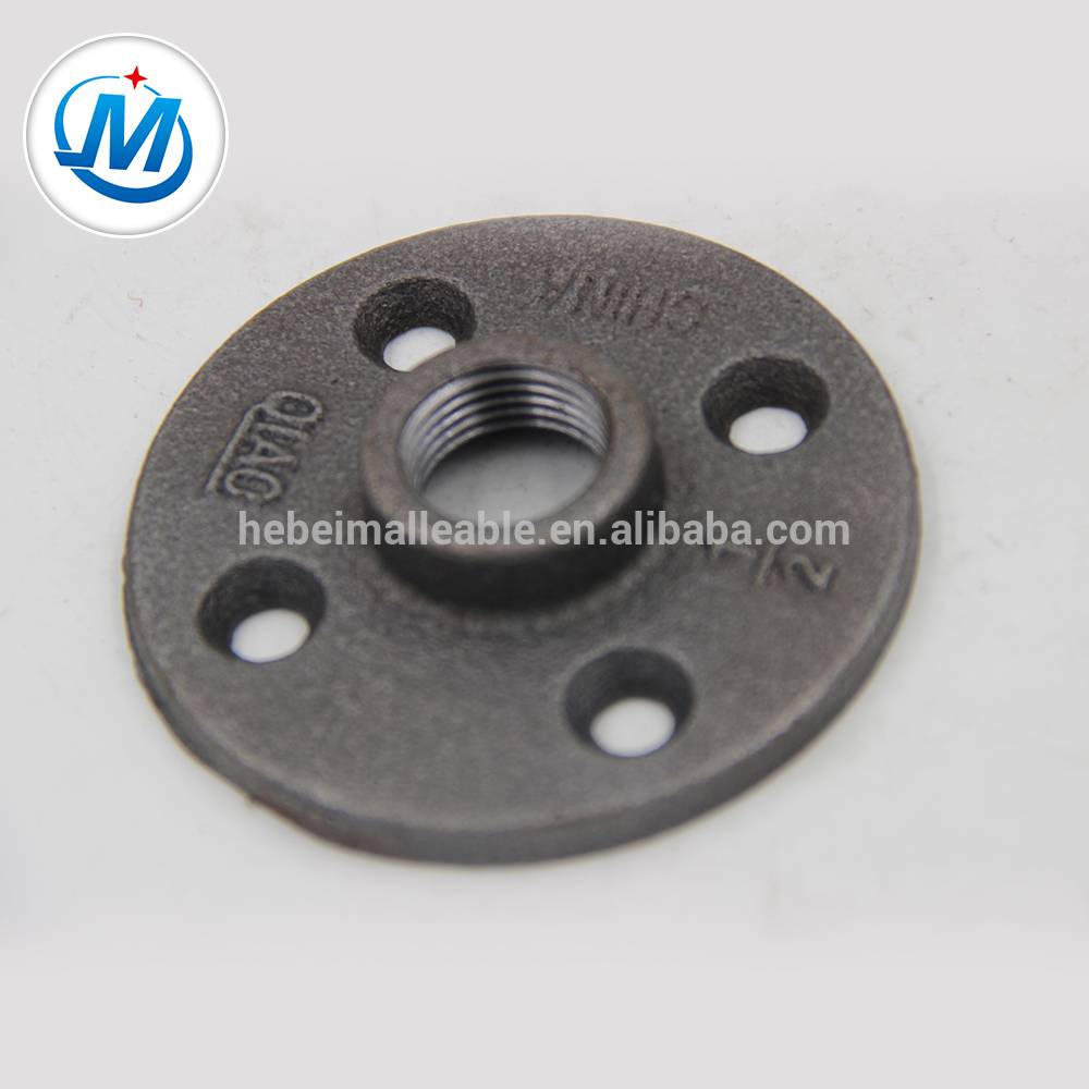 QIAO150 lbs 3/4" malleable iron pipe fitting thread flange with four holes Featured Image