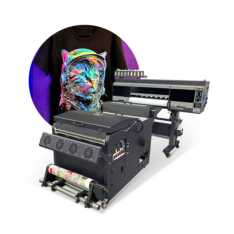 Máquina de impresión automática de camisetas A3 Impresora DTF con agitador  de polvo y secadora para camisetas (software RIP de fotoprint)