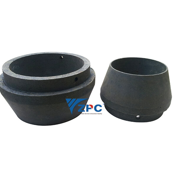 Discount wholesale RBSiC (SiSiC) Ceramic Mats -
 wear resistant ceramic liner – RBSC (SiSiC) cone – ZhongPeng