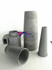 Wear resistant silicon carbide ceramic cone pipe