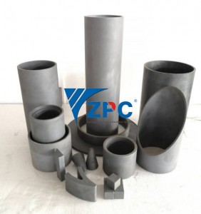 Wear resistant silicon carbide and alumina ceramic pipe