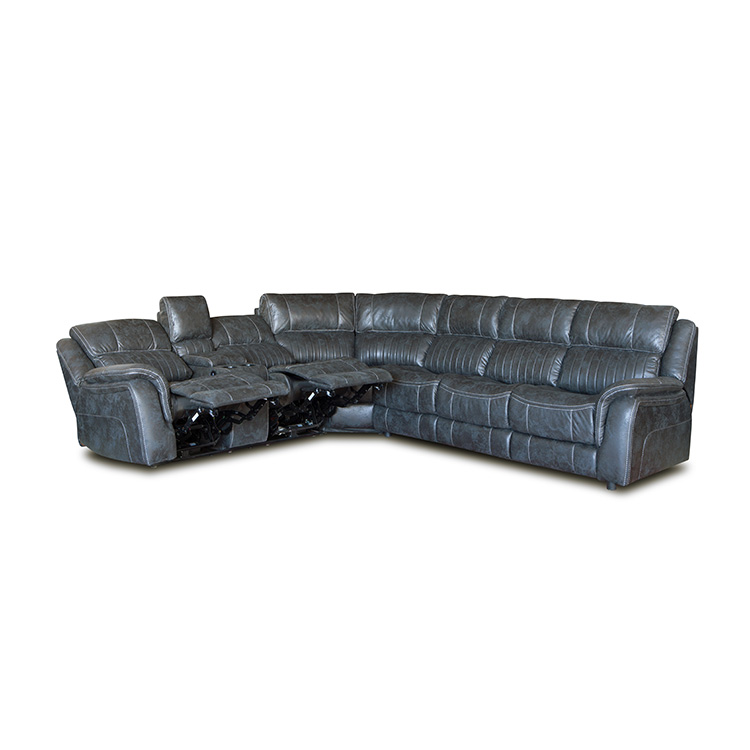 Multi-person combination Simple Leather Recliner sofa living room sets