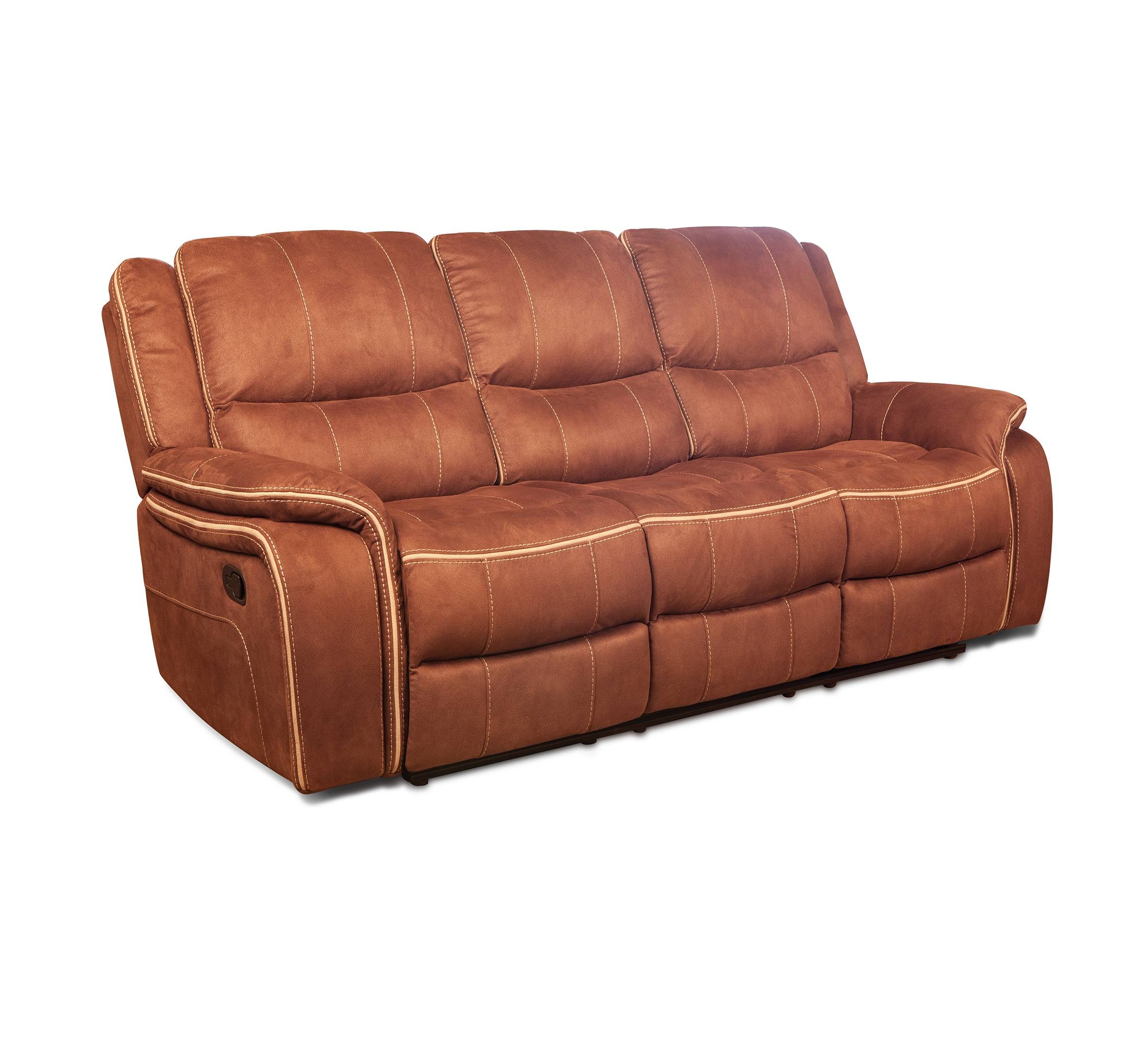 Modern orange fabric recliner 3+2+1 home cinema sofa fabric