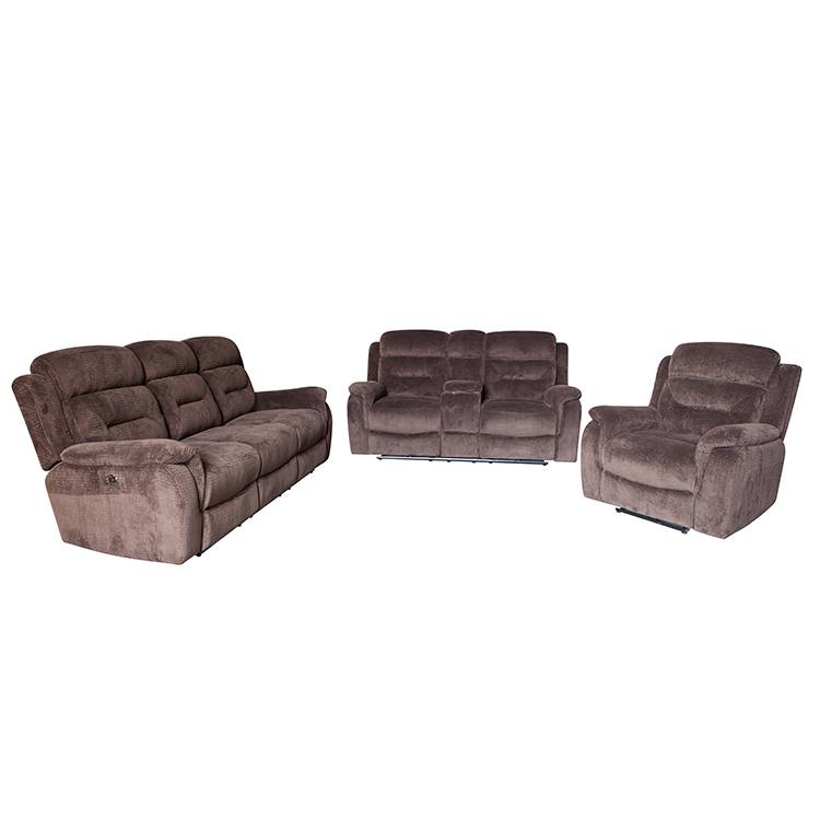 Cheap PriceList for Natural Memory Foam Mattress - Popular fabric 3+2+1 living Room cinema recliner sofa with cup holder – Chuan Yang detail pictures