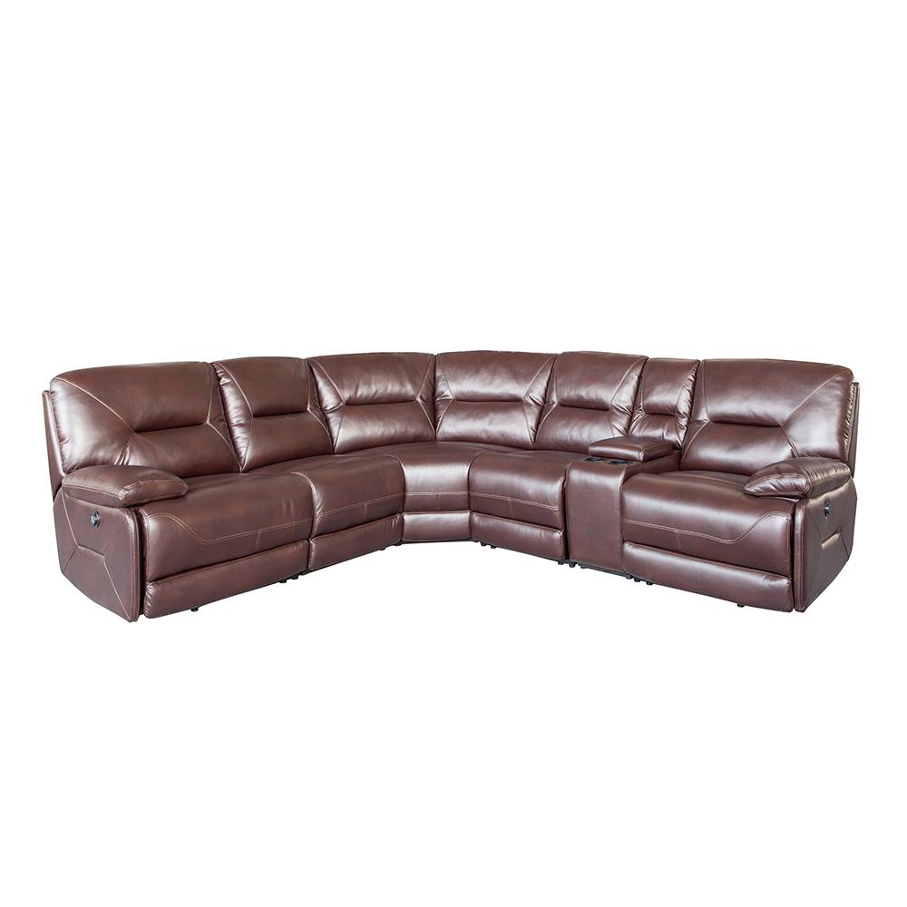 2019 new design indoor luxury leather electric recliner sectional sofa