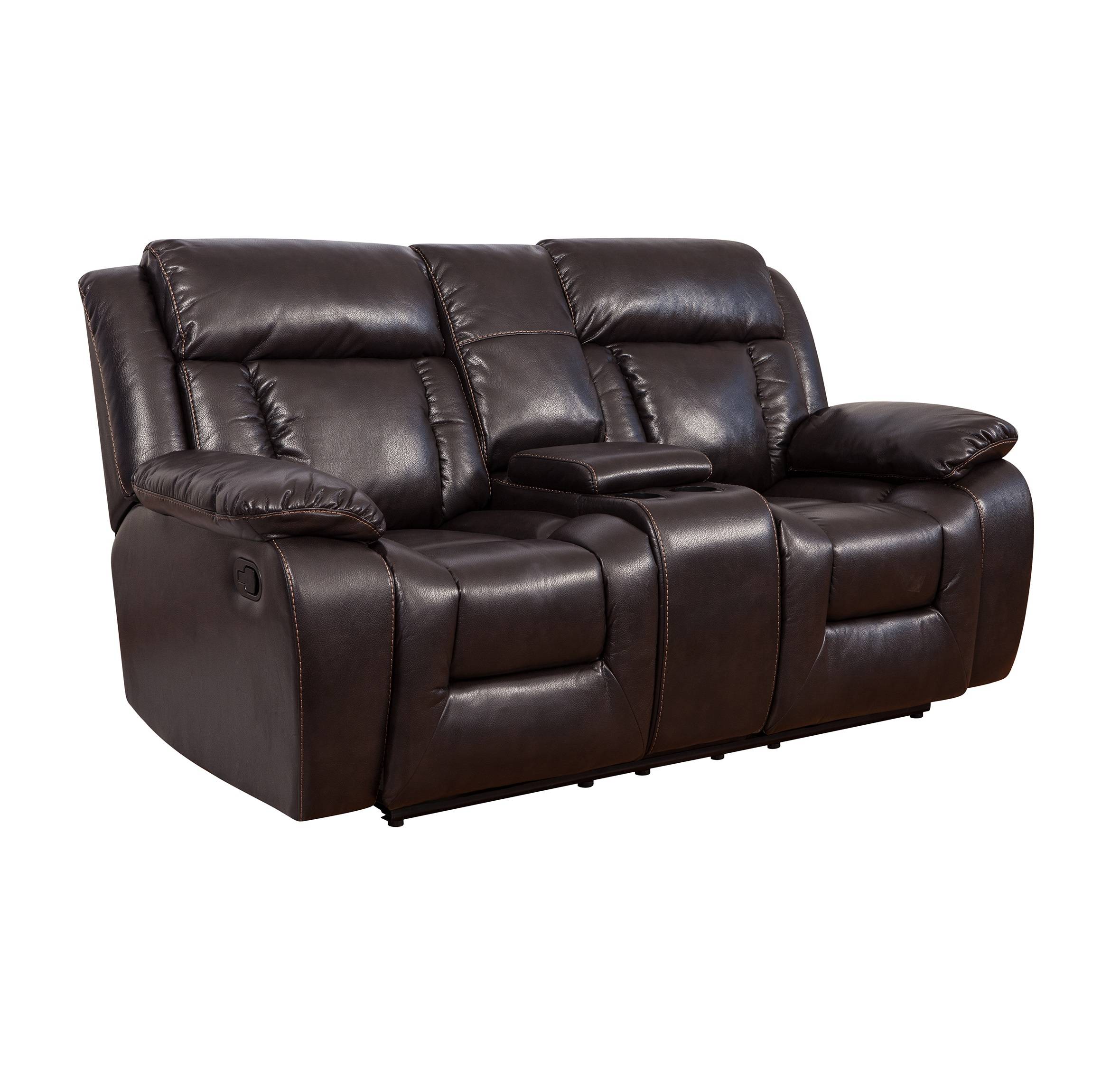 High Quality for Sectional Fabric Recliner Sofa - American style 2 seater modern leather loveseat with cup holder – Chuan Yang