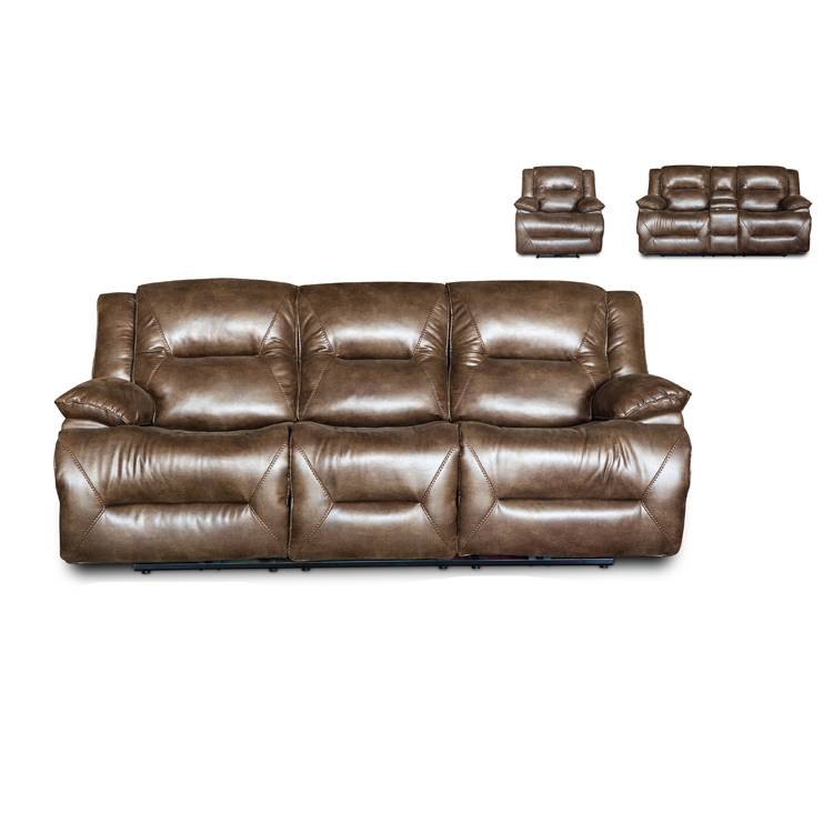 Royal luxury super soft chaise lounge power recliner leather sofa
