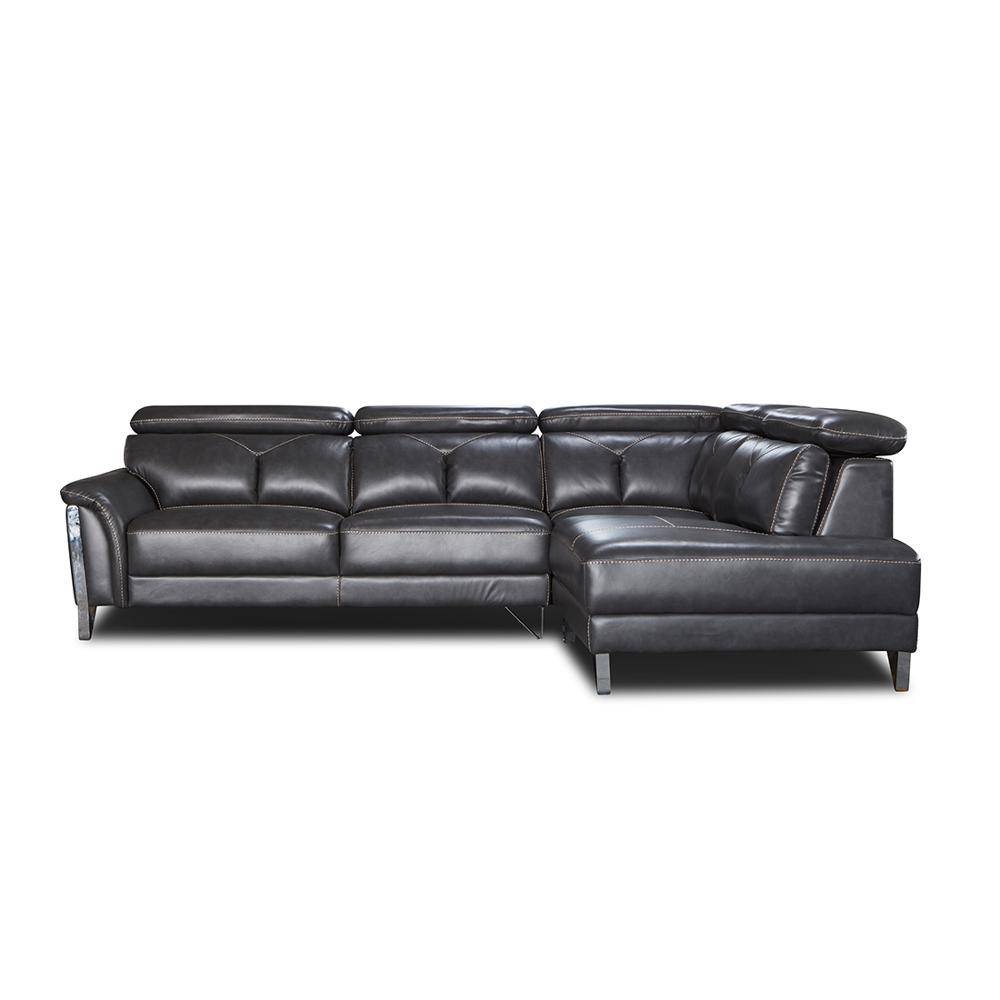 European furniture modern sectional L shape leather sofa