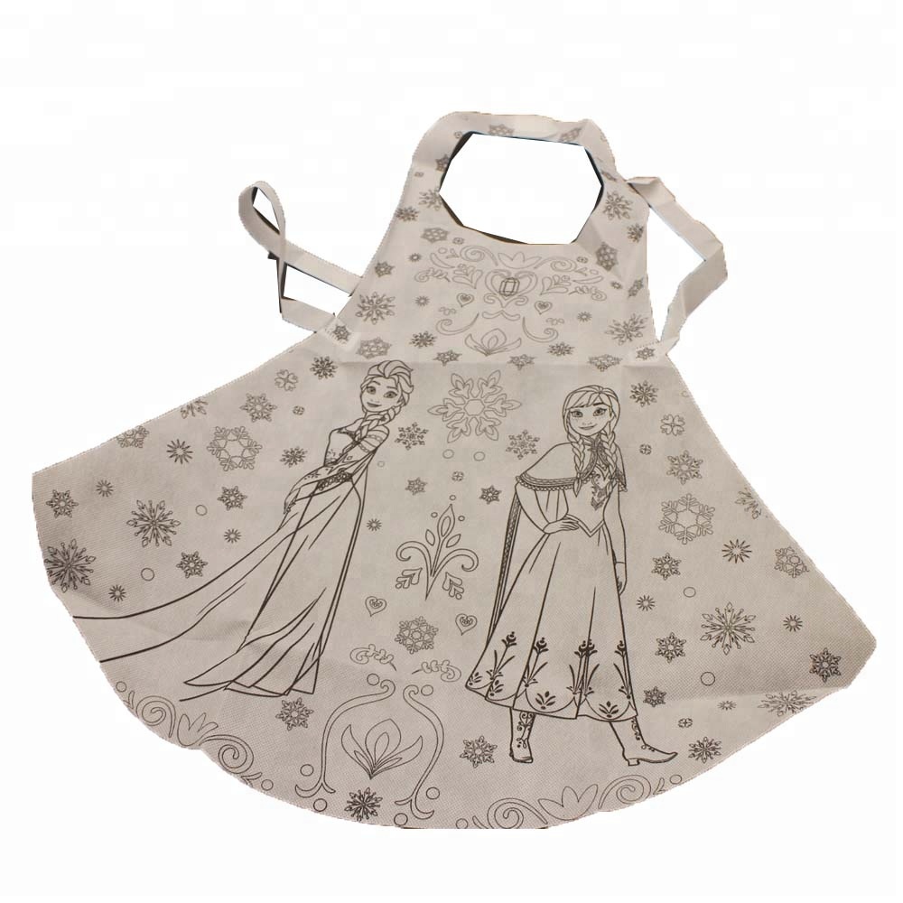 coloring apron for children, have fun and get creative
