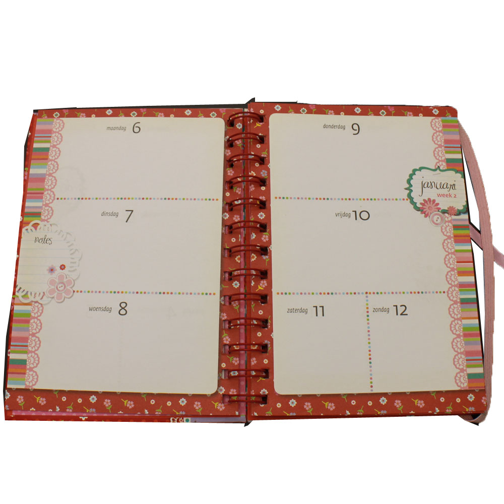 A5 promotional custom spiral hardcover notebooks with elastic band