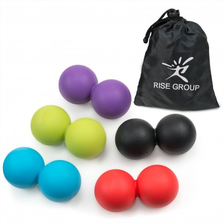 Lacrosse balls Rubber Balls for Pain Relief Plantar Fasciitis Physical Massage Therapy Ball Set With Carry Bag