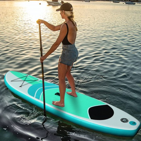 2022 New PVC Inflatable Surfboard Stand up Paddle Board Factory 320*76*15cm Custom Color OEM for Kayaking Surf