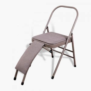 Customized Stainless Steel Foldable Yoga Chair with Back Support yoga inversion chair Back Stretching
