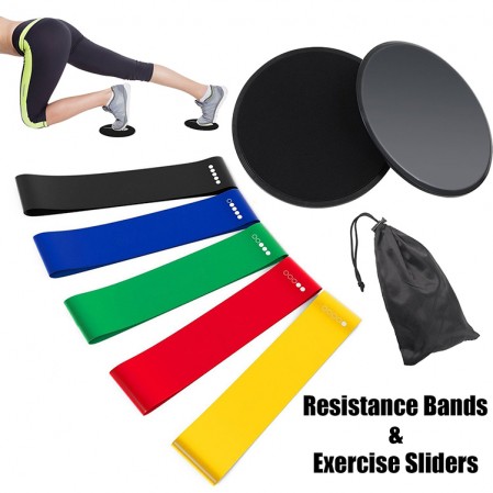 China factory custom logo for set of resistance band,hip band,core sliders and Beautiful buttocks