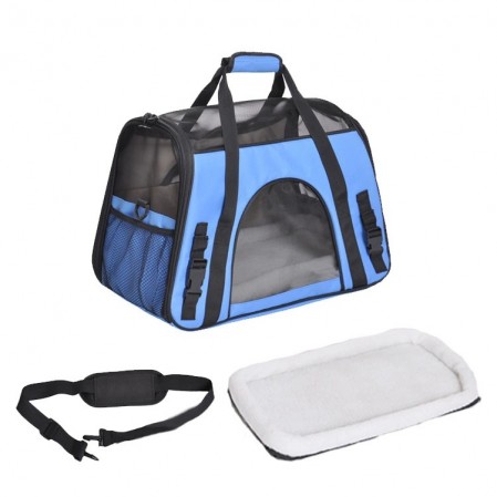 Cat Carrier,Soft-Sided Pet Travel Carrier for Cats,Dogs Puppy Comfort Portable Foldable Pet Bag Airline Approved