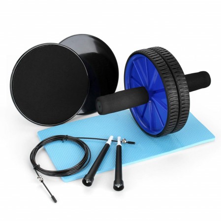 Manufacturer custom AB Wheel Roller Kit, core slider, Jump Rope and Knee Pad for Home Exercise