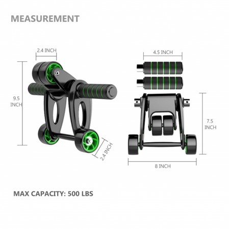 OEM custom AB Wheel Roller Kit,Exercise Roller with Resistance Band and Knee Pad for Abdominal Core Workout