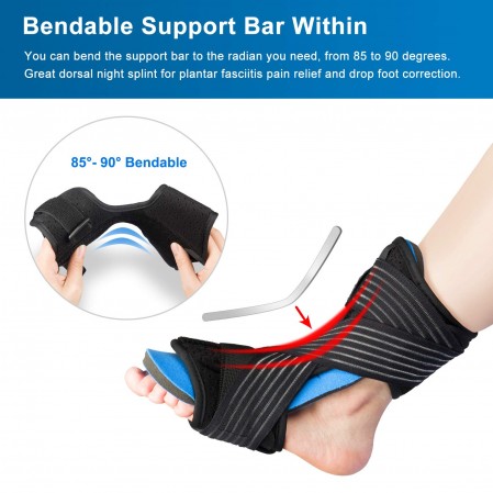 Plantar Fasciitis Night Splint Arch Supports&Elastic Excecise Band